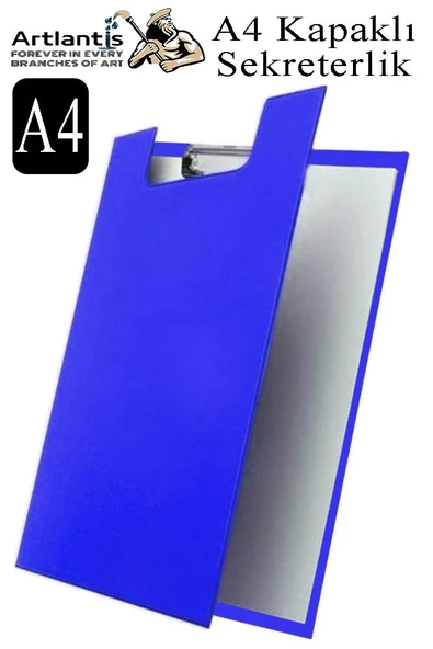 Sekreterlik Kapaklı A4 1 Adet Renkli A4 Kapaklı Sekreterlik Klipsli Metal Mekanizmalı 80 Yaprak Kapasiteli Ofis Büro - 5