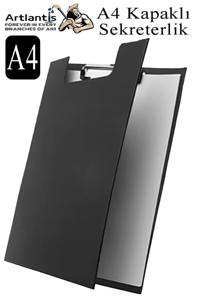 Sekreterlik Kapaklı A4 1 Adet Renkli A4 Kapaklı Sekreterlik Klipsli Metal Mekanizmalı 80 Yaprak Kapasiteli Ofis Büro - 7