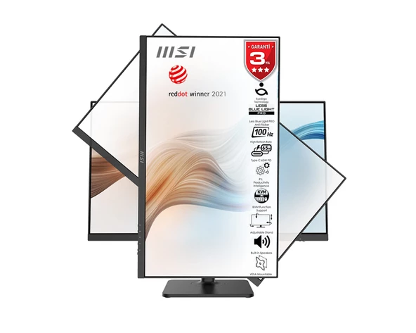 MSI 27 MODERN MD272XP 1920x1080 (FHD) 16:9 FLAT IPS 100HZ 1MS FREESYNC PIVOT TYPE-C MONITOR