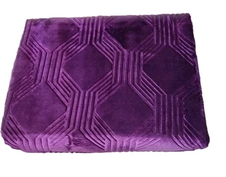 Özdilek Trendy Embos Tek Kişilik Battaniye (155x220)-Art Deco Mürdüm