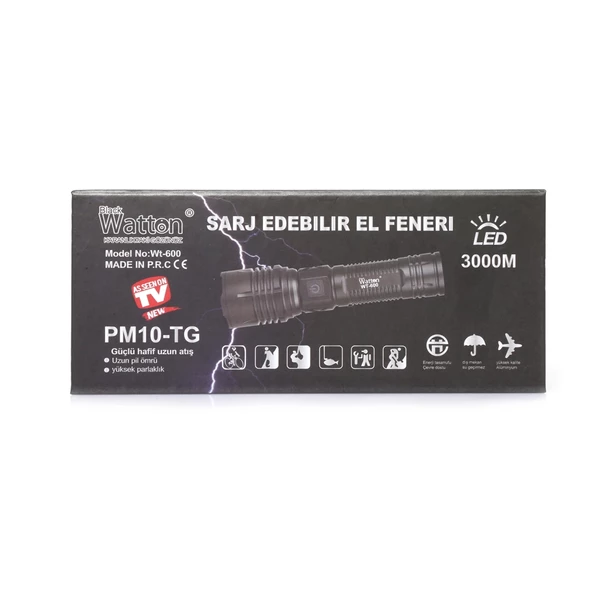 3000 Lümen  Güçlü El Feneri  Wt-600 - 2