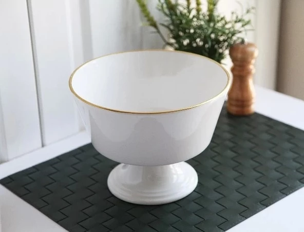 Gönül Ayaklı Meyvelik Beyaz Gold G2803