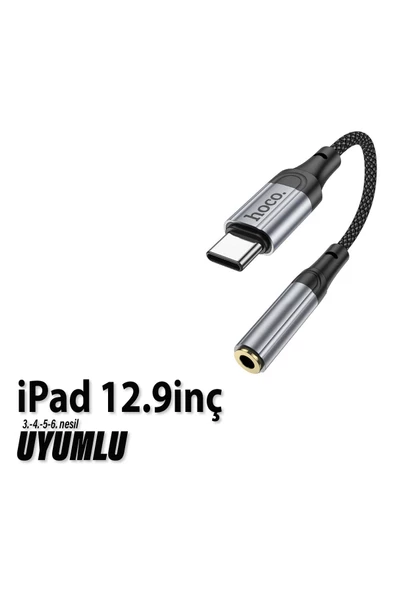 iPad 12.9inç 3. 4. 5. 6. nesil Uyumlu Kulaklık Dönüştürücüsü Type-C Çevirici Aparat