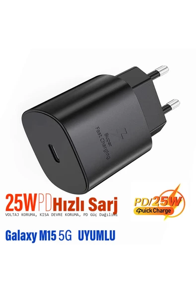 Samsung Galaxy M15 5G Uyumlu Şarj Aleti 25W HIZLI ürün görseli