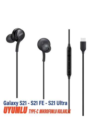 Samsung  S21 - S21 FE - S21 Ultra Uyumlu Type-C Mikrofonlu Kulaklık