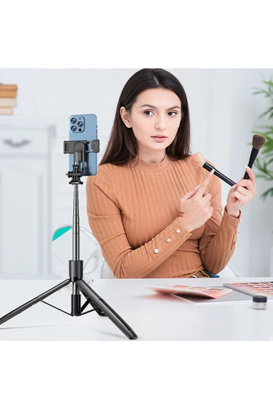 Monopod Tripod Selfie Çubuğu Bluetooh Uzaktan Kumandalı 158cm - 2