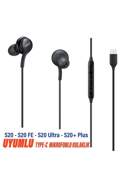 Samsung  S20 - S20 FE - S20 Ultra - S20+ Plus Uyumlu Type-C Mikrofonlu Kulaklık