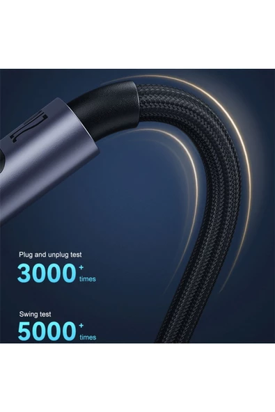 iPhone Lightning Hızlı Şarj Kablosu iPhone 14 13 12 11 Uyumlu Hızlı 27W Led Göstergeli 120cm - Resim 2