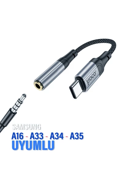 Samsung A16 A33 A34 A35 Typec Kulaklık Dönüştürücü Type-C 3.5mm Çevirici Jack Aparat