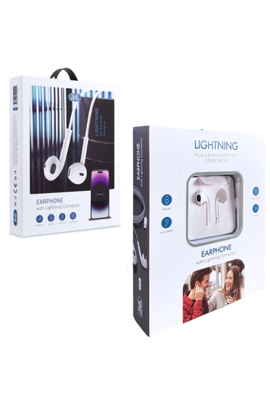 Tak Çalıştır iPhone 13 - 13 Pro - 13 Pro Max Kulaklık Kablolu Mikrofonlu iPhone 13 Lightning Girişi - 2