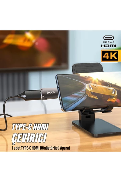 Type-C Hdmi Çevirici Dönüştürücü 4K Görüntü Aktarımı Adaptör Telefon Tablet Uyumlu