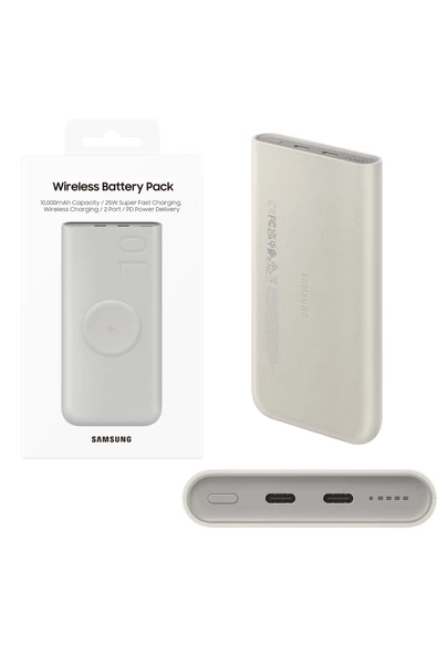 Samsung Kablosuz Powerbank 10000mAh 25W Süper Hızlı Şarj Samsung EB-U2510x Samsung Türkiye Garantili - 6