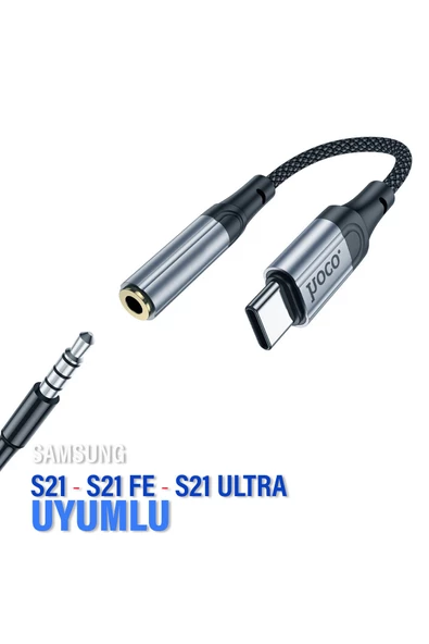 Samsung S21 - S21 FE - S21 Ultra  TypeC 3.5mm Çevirici Jack Aparat Kulaklık Dönüştürücü Type-C