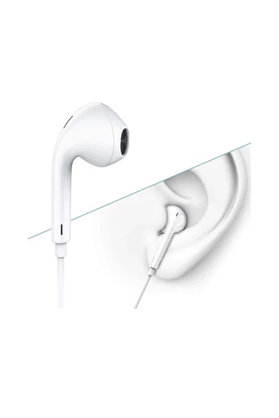 Type-C Mikrofonlu Kulaklık Samsung S23 - S23 fe - S23 Ultra - S23+ Plus Uyumlu Beyaz - Resim 4