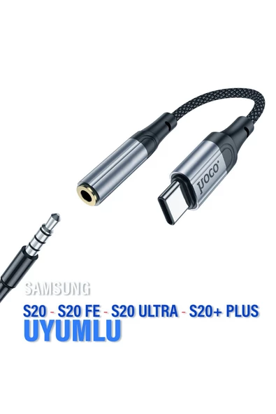 Samsung S20 - S20 FE - S20 Ultra - S20+ Plus Kulaklık Dönüştürücü Type-C Jack Aparat Çevirici 3.5mm