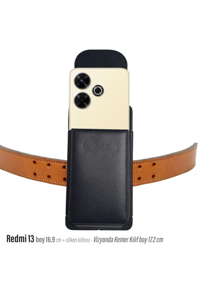 Redmi 13 Kemer Kılıfı Bele Takılan Kemer Kılıf Kapaklı