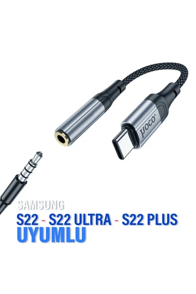 Samsung S22 - S22 Ultra - S22 Plus TypeC 3.5mm Kulaklık Dönüştürücü Çevirici Jack Aparat Type-C