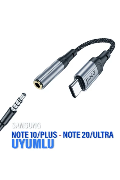 Samsung Note 10-10 Plus Note 20-20 Ultra 3.5mm Çevirici Jack Aparat Kulaklık Dönüştürücü Type-C