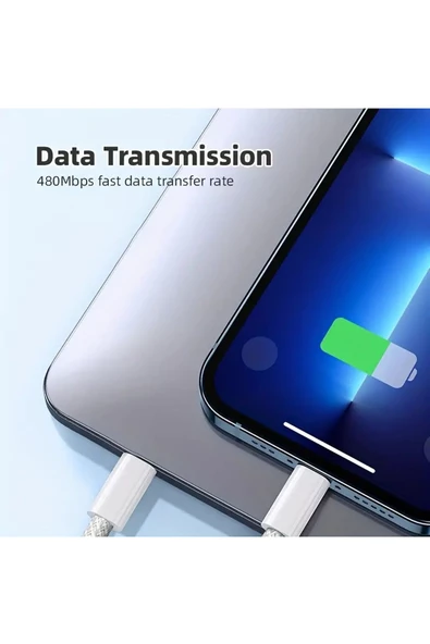 Kısa 30cm iPhone Şarj Kablosu TYPE C Lightning HIZLI iPhone 14 13 12 11 Uyumlu - Resim 6