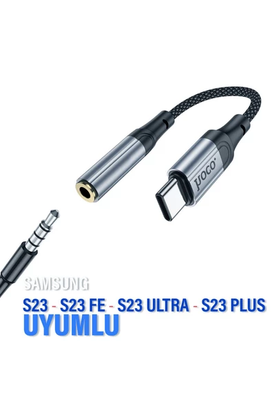 Samsung S23 - S23 fe - S23 Ultra - S23 Plus 3.5mm Jack Aparat Çevirici  Kulaklık Dönüştürücü Type-C