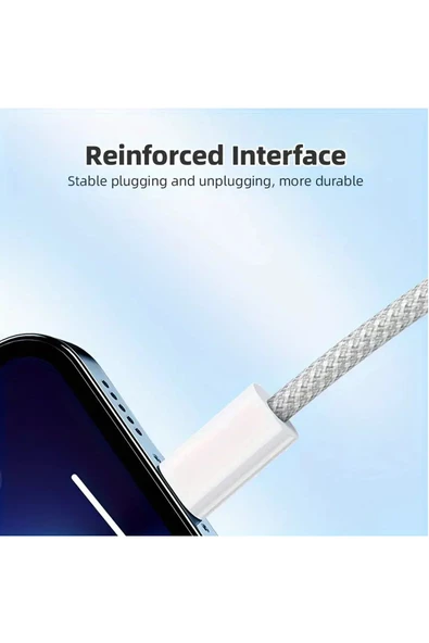 Kısa 30cm iPhone Şarj Kablosu TYPE C Lightning HIZLI iPhone 14 13 12 11 Uyumlu - Resim 5