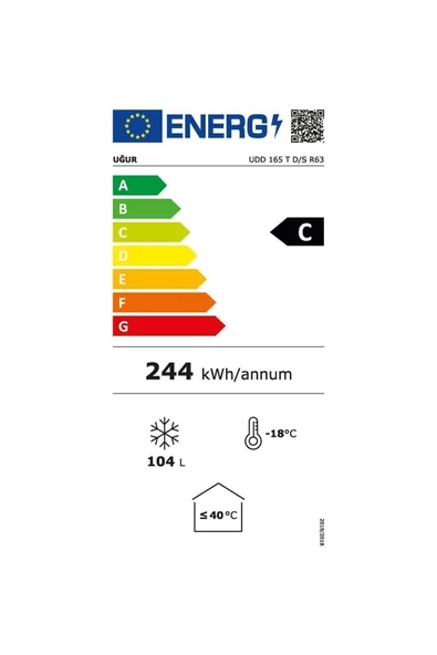 Uğur UDD 165 T D/S R63 C Enerji Sınıfı 104 Lt Sandık Tipi Derin Dondurucu - 3