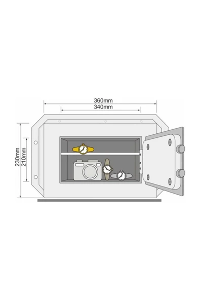 Yale  Ywv 230 Kb1 Duvar Tipi Gömme Kasa - 4