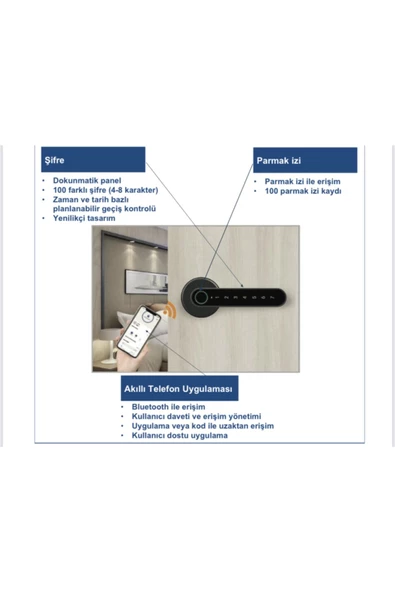 Mul-T-Lock  Multlock Smart Handle - Akıllı Kapı Kolu Saten - 4
