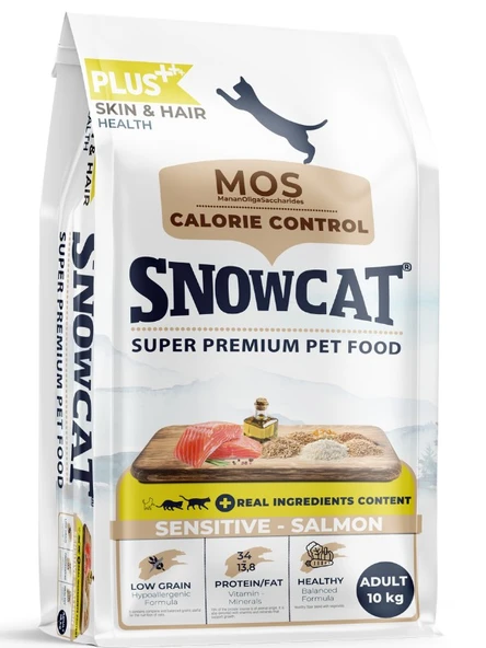 Snow Cat Plus Düşük Tahıllı Yetişkin Somonlu Kedi Maması 10 Kg