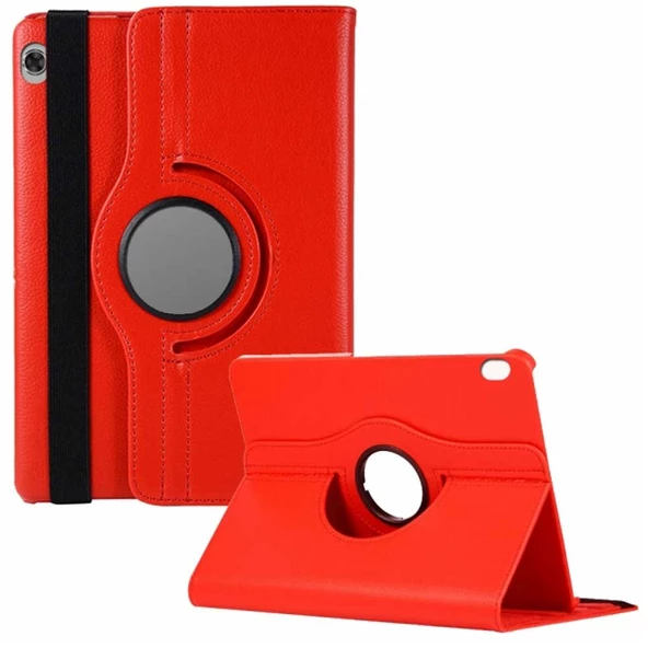 Lenovo Tab M10 TB X505F Uyumlu Kılıf Ekran Koruyucu Ve Kalem Set Kırmızı - Resim 2