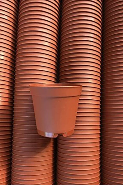 5.5 cm Kahverengi Kaktüs Sukulent Üretim Saksısı Sert Plastik 1. Sınıf