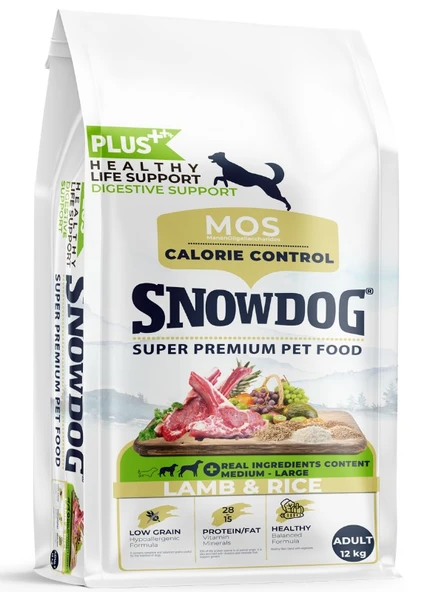 Snow Dog Plus Düşük Tahıllı Orta-Büyük Irk Yetişkin Kuzu Etli Köpek Maması 12 Kg