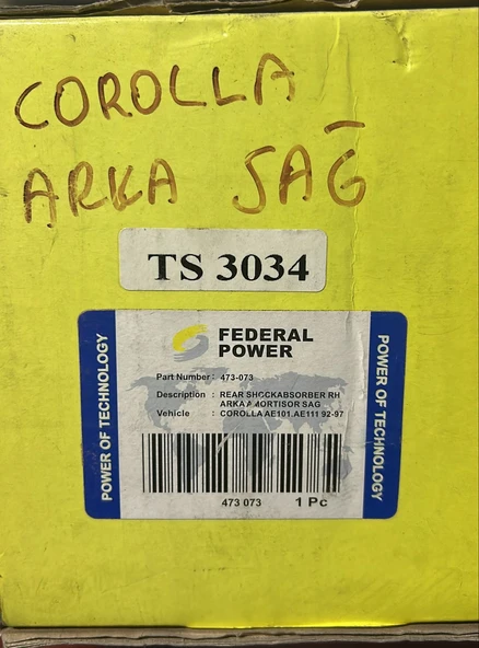 Arka AMORTİSÖR TOYOTA COROLLA SAĞ AE101-111 92-97 - 3