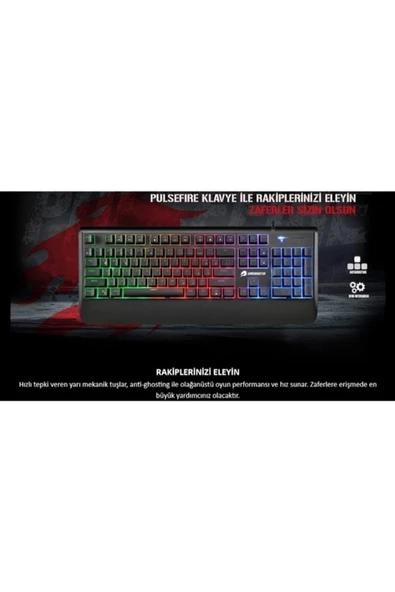 GameBooster G4 Pulsefire Rainbow RGB Kablolu Oyuncu Klavyesi