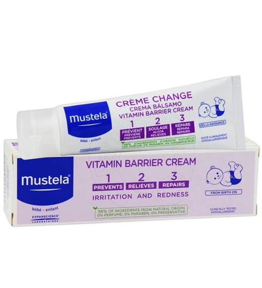 Mustela Vitamin Barrier 1-2-3 Pişik Kremi 100 ml