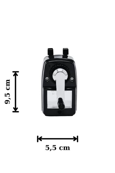 Mas Kollu Masa Tipi Metal Kalemtraş Küçük Siyah 6730 - 3