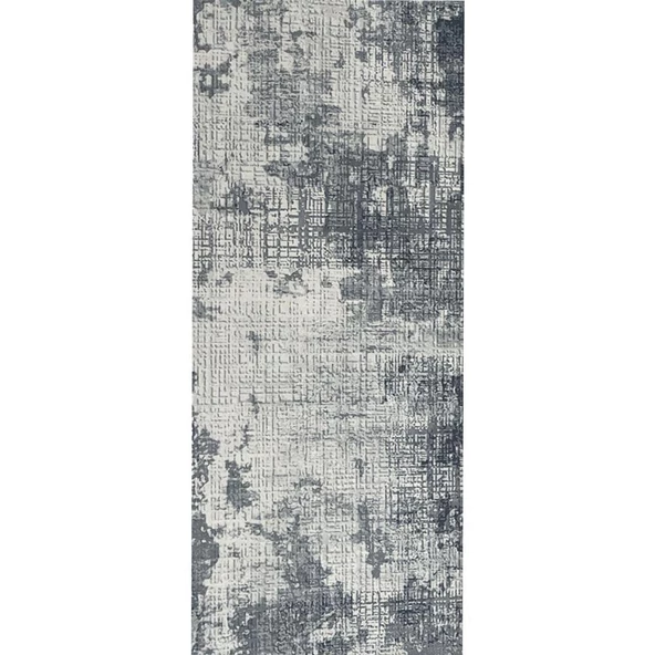 Dijital Baskı Kaymaz Taban Yıkanabilir Kesme Yolluk Oda Salon Mutfak Modern Gri Halı - 2