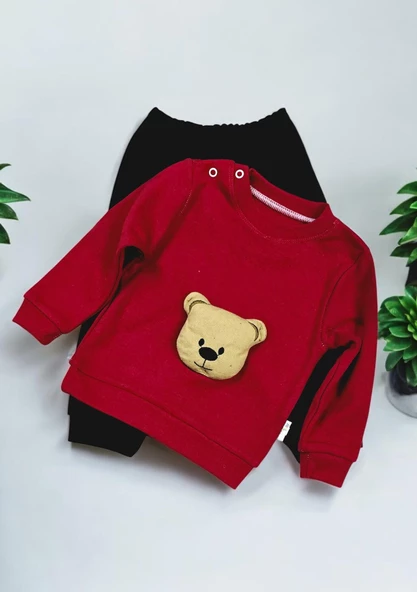 Ayıcık Figürlü Erkek Bebek Takım - 5