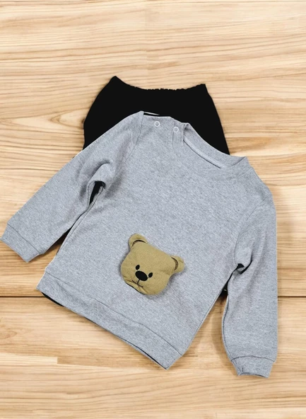 Ayıcık Figürlü Erkek Bebek Takım - 8