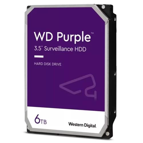 6TB 7/24 Disk WD PURPLE 3,5 256MB 5400Rpm WD63PURZ SATA 3, 7/24, 6Gb/s,RAID, Güvenlik Diski (HardDisk, HDD)