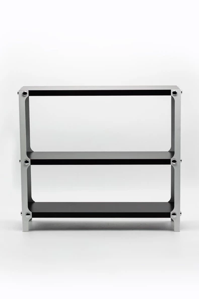 Metal Ahşap 3 Katlı Mutfak Rafı Tezgah Üstü Düzenleyici Siyah Beyaz - 4