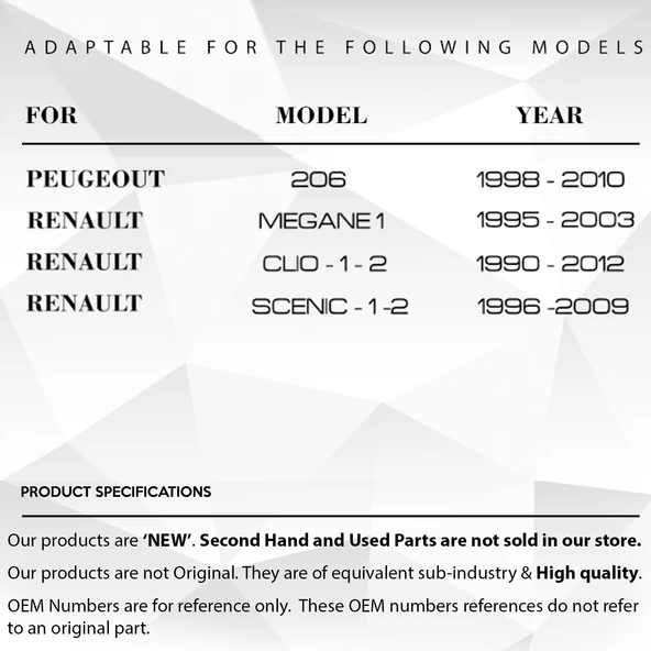 Peugeot 206 1998–2010 için Sunroof Motor Tamir Dişli Demir Milli - 4