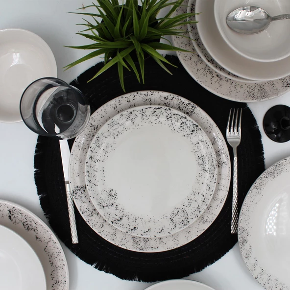 Spot 48 Parça Yemek Takımı Siyah - 5