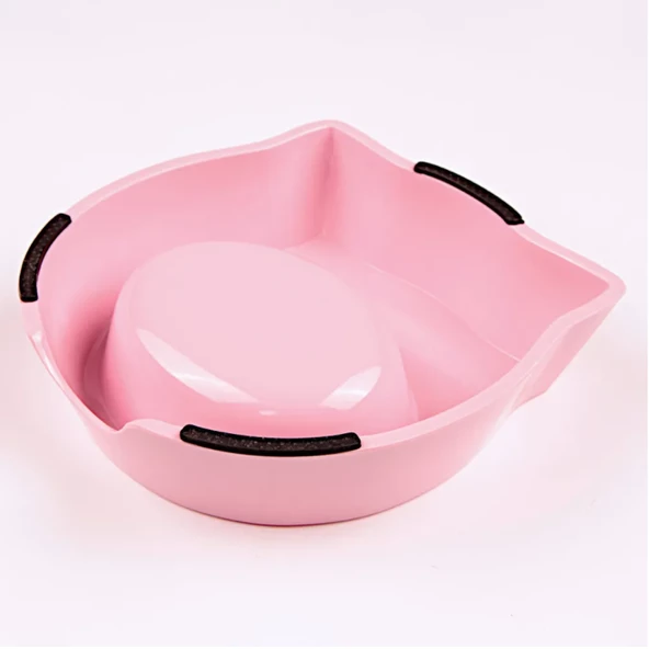 Bobo Kedi Köpek Mama Su Kabı BO-3146A5 270 ML Pembe - Resim 4