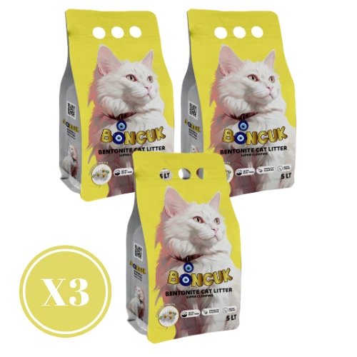 BONCUK PAPATYA KOKULU 5L X 3 KEDİ KUMU