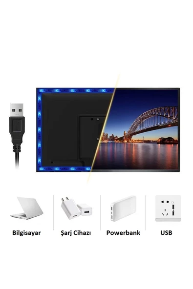 Uzaktan Kumandalı RGB LED Şerit Işık 16 Renk Seçeneği 5 Metre Uzunluk Enerji Verimliliği - 3