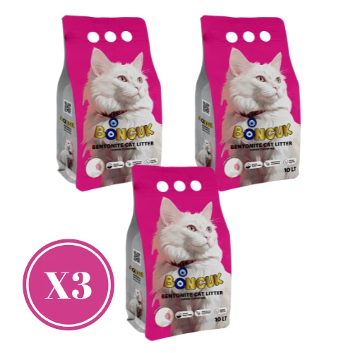 BONCUK BEBEK PUDRASI KOKULU 10L X 3 KEDİ KUMU