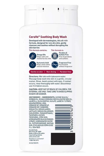 CeraVe Yatıştırıcı Duş Jeli 296ML - 2