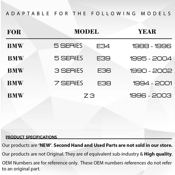 BMW E34, E36, E38, E39, Z3 için Vanos Tamir Takımı - 9