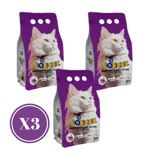 BONCUK LAVANTA KOKULU 5L X 3 KEDİ KUMU